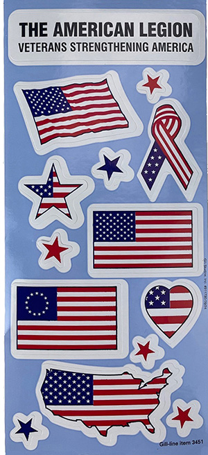 U.S. Flag Patriotic Stickers